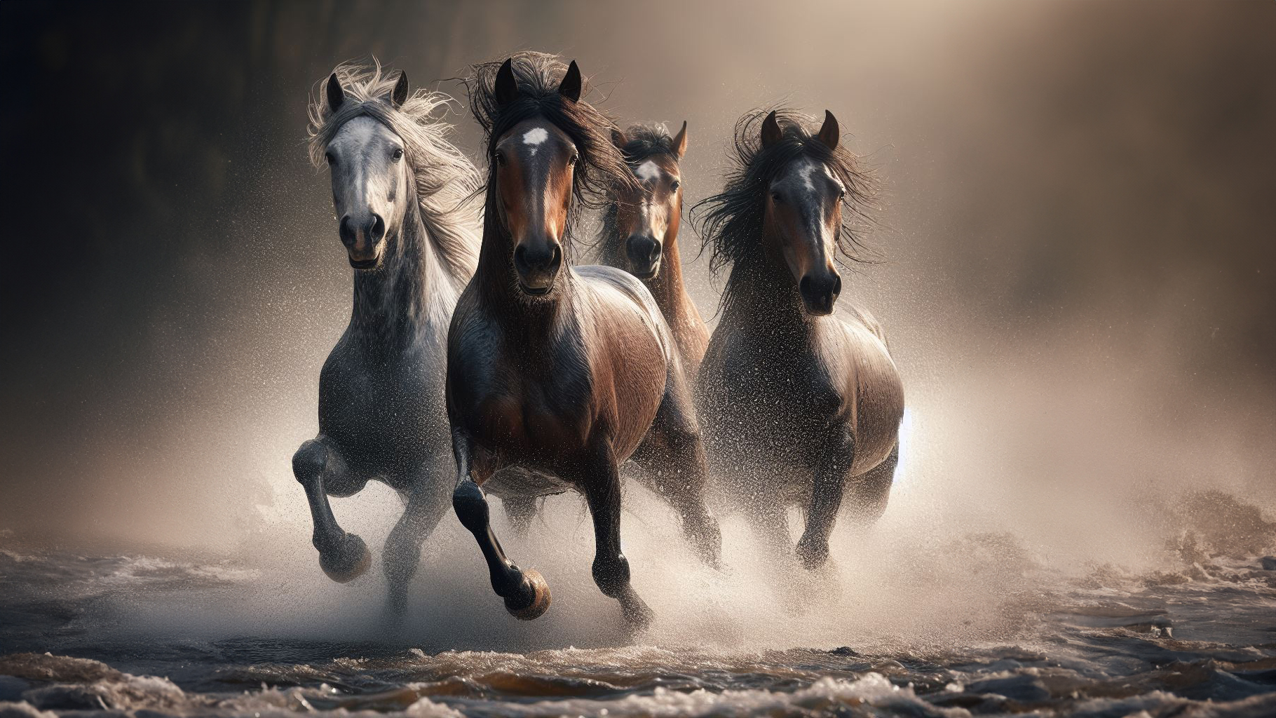 Horses Galloping